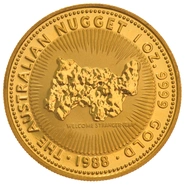 1988 1oz Gold Australian Nugget