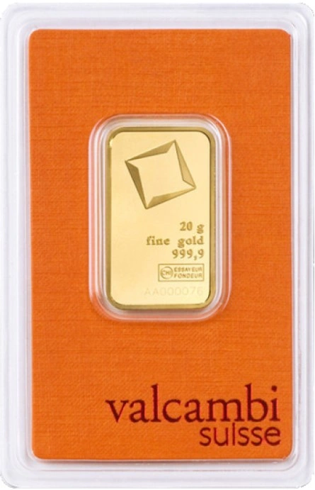 Valcambi 20 Gram Goudbaar