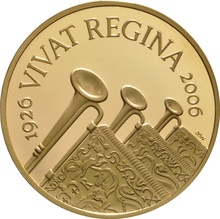 2006 - Gold Five Pound Proof Coin, Queen Elizabeth II 80th Birthday