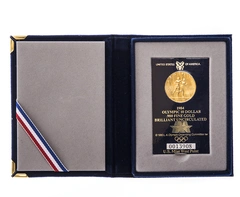 gouden American Eagle (10 Dollar) munt 1984 L.A. Olympische Spelen Briljant Ongecirculeerd in doos