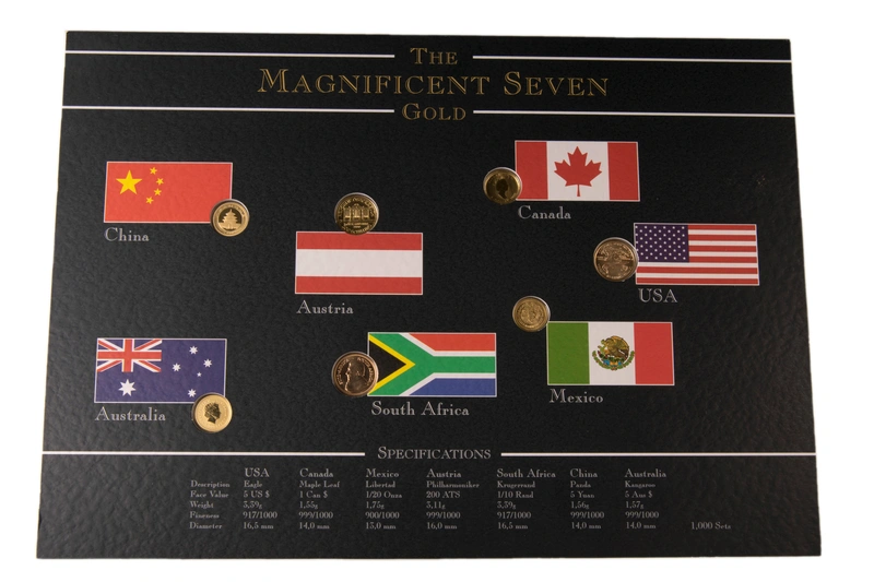 Magnificent Seven Tenth Ounce Gold Coins