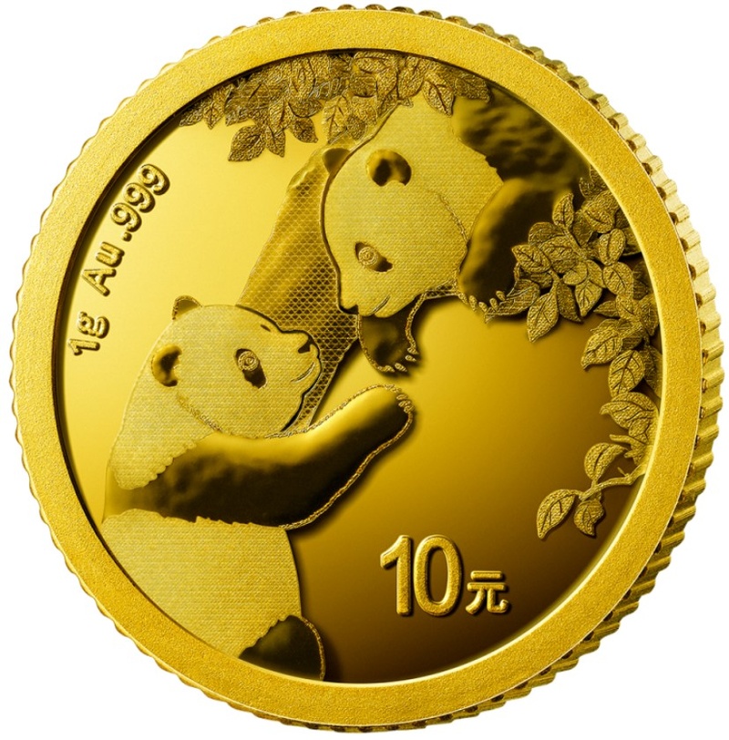 2023 1g Gouden Chinese Panda Munt