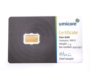 1 gram goudbaar - Umicore
