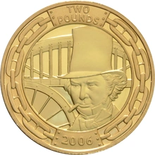2006 Two Pound Proof Gold Coin Double Set Brunel the Man and his achievements