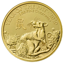 2020 1 troy ounce gouden Royal Mint Lunar munt Year of the Rat