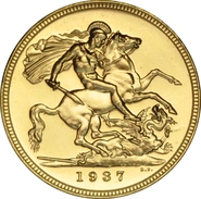 1937 Gold Proof Sovereign George VI