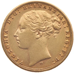gouden Sovereign munt Victoria Jong Portret