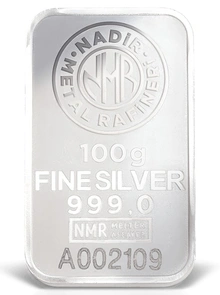 Nadir 100 Gram Zilverbaar