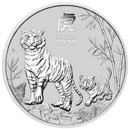 2022 Perth Mint Year of the Tiger 1oz Zilveren Munt