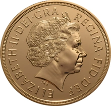 2001 Brilliant Uncirculated Gold Five Pound Coin (Quintuple Sovereign)