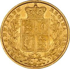 1852 gouden Sovereign munt Victoria Jong Portret Schildrug Londen