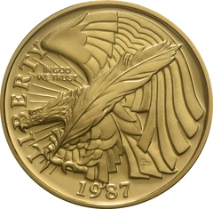 1987 gouden American 1/2 Eagle (5 Dollar) munt Bicentenary of the Constitution