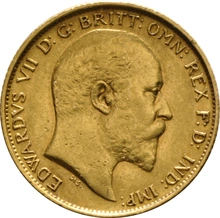 1907 gouden 1/2 Sovereign munt Edward VII Melbourne