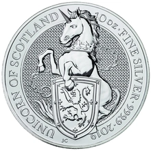 10oz Silver Coin, The Unicorn - Queen's Beast 2019