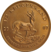 2007 Half Ounce Krugerrand Gold Coin