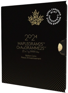 2024 MapleGram 25 x 1g Gouden Munten