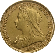 1900 Gold Sovereign - Victoria Old Head - P