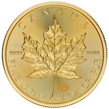 2025 1 Ons Canadian Maple Gouden Munt