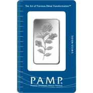1 troy ounce zilverbaar- PAMP Rosa