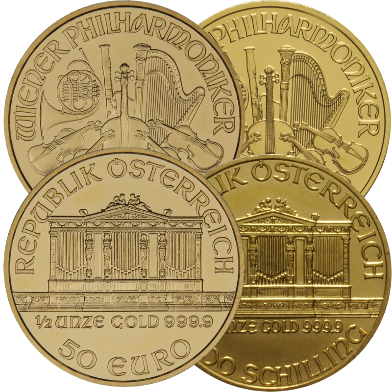 1/2 troy ounce gouden Philharmoniker munt - Beste waarde