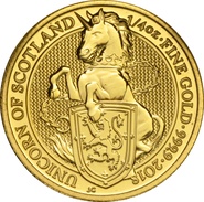 1/4oz Gold Coin, The Unicorn of Scotland - Queen's Beast