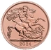 2024 £2 Twee Pond Gouden Munt (Dubbele Sovereign)