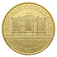 1/4 troy ounce gouden Philharmoniker munt - 2019
