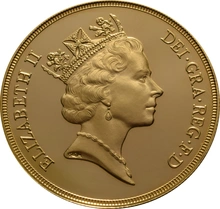 1994 Proof £5 Gouden Munt (Vijfvoudig Sovereign)  Geen Doos of Cert.
