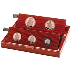 2025 Proof gouden Sovereign 5-munten set in doos