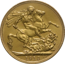 1912 Gouden Sovereign Munt- Koning George V - Londen