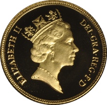 1987 Gold Half Sovereign Elizabeth II third Head - Proof no box