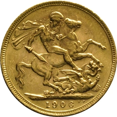 1906 gouden Sovereign munt Edward VII Melbourne