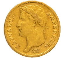 1808 20 French Francs - Napoleon (I) Laureate Head - A