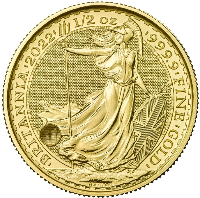 2022 Britannia Halve ounce Gouden Munt