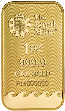 1oz Britannia geslagen goudbaar
