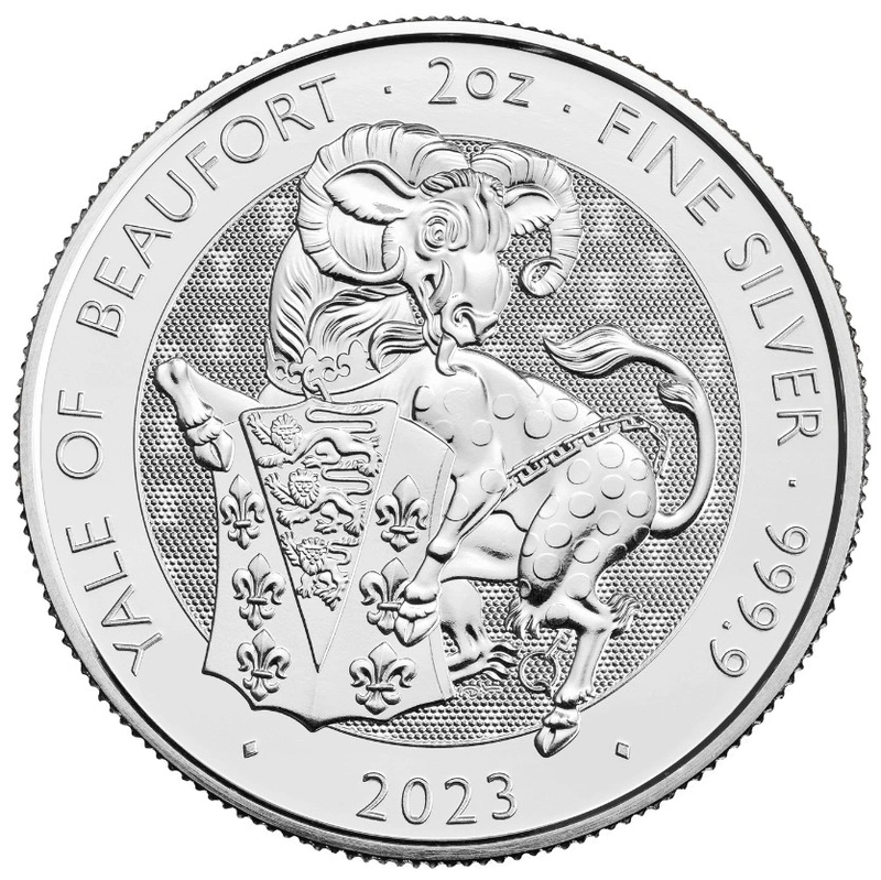 2023 Yale of Beaufort - Tudor Beasts 2 Ons Zilver Munt