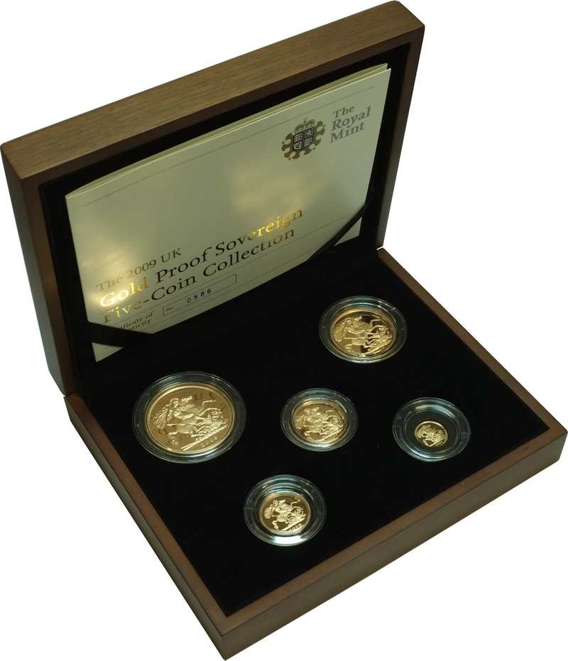 gouden Sovereign set proof (5 munten) - 2009