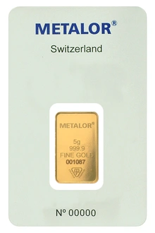 5 gram goudbaar - Metalor