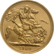 1980 Gold Sovereign - Elizabeth II Decimal Portrait