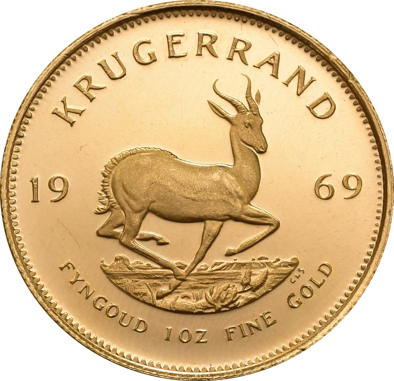 1969 1oz Gold Proof Krugerrand - coin only