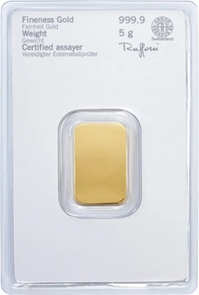 5 gram goudbaar - Heraeus