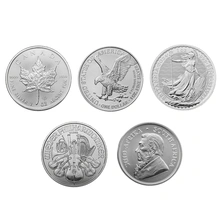 2024 1oz Zilveren Munten set; Britannia, Krugerrand, Philharmoniker, Eagle, Maple