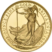 1987 Proof Britannia Gold 4-Coin Boxed Set