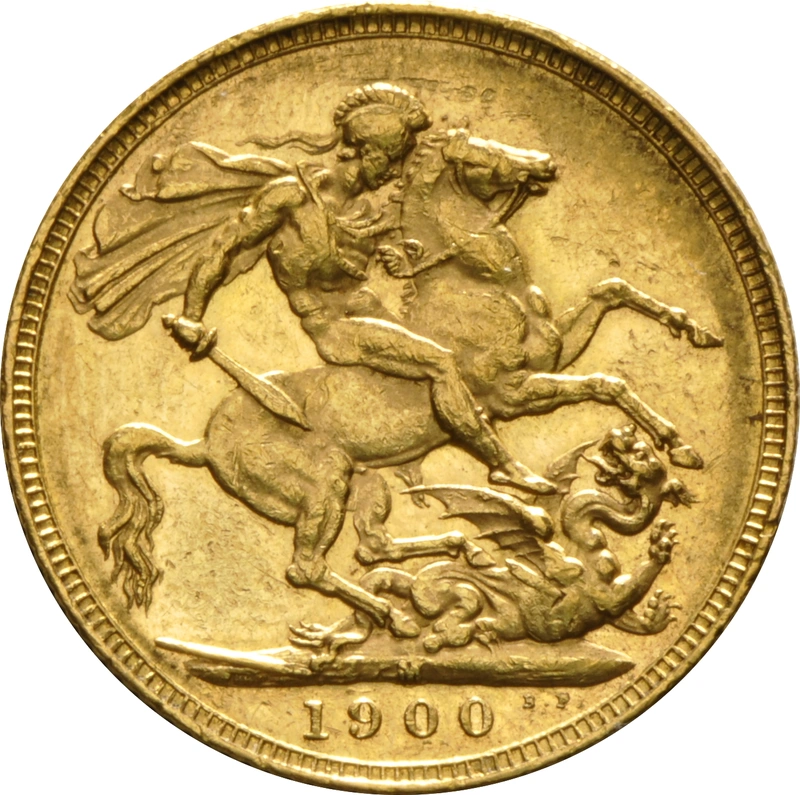1900 Gouden Sovereign Munt  - Victoria Old Head- M