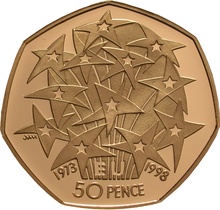 Gold Proof 1998 Fifty Pence Piece - EEC