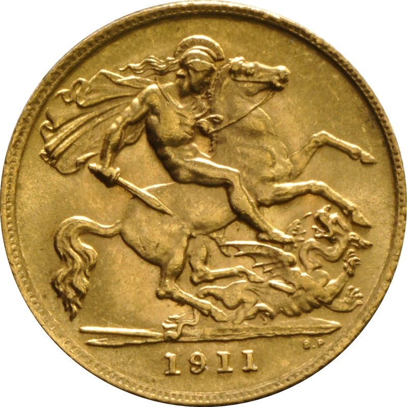 1911 Gouden Halve Sovereign - King George V - Londen