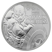 1 troy ounce zilveren Captain America munt - 2019