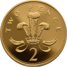 Gouden Twee Pence Munt