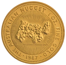 1987 1oz Gold Australian Nugget