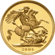 2004 Gold Sovereign - Elizabeth II Fourth head - Proof No box